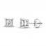 Certified Diamond Princess-cut Earrings 1 ct tw 14K Gold