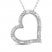 Diamond Heart Necklace 1/2 ct tw Round & Baguette-cut 14K White Gold 18"