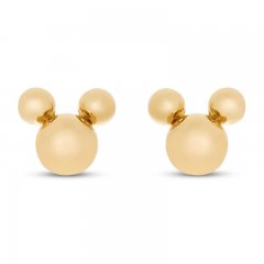 Children's Mickey Mouse Stud Earrings 14K Yellow Gold