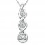 Diamond Necklace 1/20 ct tw Round-cut Sterling Silver