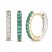 Le Vian Diamond & Emerald Reversible Hoop Earrings 1/5 ct tw 14K Two-Tone Gold