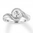 Diamond Engagement Ring 1-1/4 ct tw Round-cut 14K White Gold