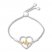 Diamond Heartbeat Bolo Bracelet Sterling Silver/10K Gold