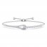 Love + Be Loved Diamond Bolo Bracelet 1/2 ct tw 10K White Gold