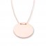 Oval Disc Necklace 14K Rose Gold