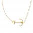 Sideways Anchor Necklace 14K Yellow Gold