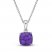 Luminous Cut Amethyst Necklace Sterling Silver 18"