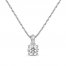GSI Solitaire Diamond Necklace 1/3 ct tw Round-cut 14K White Gold 18"