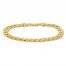 Men's Cuban Curb Chain Bracelet 14K Yellow Gold 9" Length