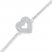 Diamond Heart Anklet 1/10 ct tw Round-cut Sterling Silver