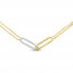 Diamond Paperclip Necklace 1/8 ct tw Round-cut 10K Yellow Gold