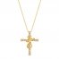 Le Vian Diamond Cross Necklace 1/2 ct tw 14K Honey Gold 18"