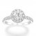 Tolkowsky Engagement Ring 1-3/8 ct tw Diamonds 14K White Gold