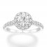 Tolkowsky Engagement Ring 1-3/8 ct tw Diamonds 14K White Gold