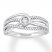 Interwoven Diamond Ring 1/5 ct tw Round-cut 10K White Gold