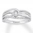 Interwoven Diamond Ring 1/5 ct tw Round-cut 10K White Gold