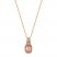 Le Vian Creme Brulee Morganite Necklace 1/2 ct tw Diamonds 18K Strawberry Gold 18"