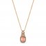 Le Vian Creme Brulee Morganite Necklace 1/2 ct tw Diamonds 18K Strawberry Gold 18"