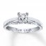 Leo Diamond Artisan Ring 1/2 Carat Princess-cut 14K White Gold