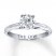 Leo Diamond Artisan Ring 1 Carat Diamond 14K White Gold