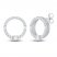 Neil Lane Diamond Circle Earrings 1/2 ct tw Round/Baguette-Cut 14K White Gold