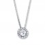 Lab-Created White Sapphire Necklace Sterling Silver