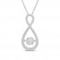 Diamond Infinity Necklace 1/3 ct tw Round-cut 10K White Gold 19"