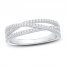 Crisscross Diamond Fashion Ring 1/5 ct tw Round-cut 10K White Gold