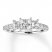 Diamond Engagement Ring 1-1/8 ct tw Princess/Round 14K Gold