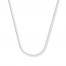 Wheat Chain Necklace 14K White Gold 24" Length