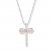 Cross Necklace 1/10 ct tw Diamonds 10K Two-Tone Gold