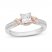 Diamond Engagement Ring 3/4 ct tw Princess/Round-cut 14K Two-tone Gold