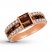 Le Vian Chocolate Quartz Ring 1/2 ct tw Nude Diamonds 14K Gold