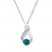 Diamond Necklace 1/6 ct tw Blue/White 10K White Gold
