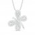 Diamond Butterfly Necklace 1/4 ct tw Round-cut Sterling Silver 18"