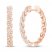 Circle of Gratitude Diamond Hoop Earrings 1/4 ct tw Round-cut 10K Rose Gold