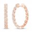 Circle of Gratitude Diamond Hoop Earrings 1/4 ct tw Round-cut 10K Rose Gold