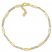 10K Two-Tone Gold Anklet 9" to 10" Adjustable