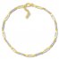 10K Two-Tone Gold Anklet 9" to 10" Adjustable