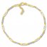 10K Two-Tone Gold Anklet 9" to 10" Adjustable