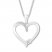 Heart Necklace with Diamonds Sterling Silver