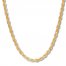 Men's Rope Chain Necklace 14K Yellow Gold 26" Length