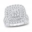 Diamond Engagement Ring 2 ct tw Round/Baguette-Cut 14K White Gold