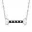 Disney Treasures 101 Dalmatians Black and White Diamond Necklace 1/10 ct tw Sterling Silver