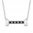 Disney Treasures 101 Dalmatians Black and White Diamond Necklace 1/10 ct tw Sterling Silver