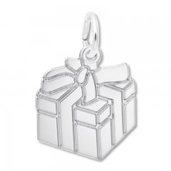 Gift Box Charm Sterling Silver