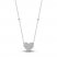 Diamond Pave Heart Necklace 1/3 ct tw Round-cut 10K White Gold 18"