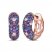 Le Vian Amethyst Hoop Earrings 1/6 ct tw Diamonds 14K Vanilla Gold