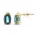 London Blue Topaz & Diamond Accent Earrings 10K Yellow Gold