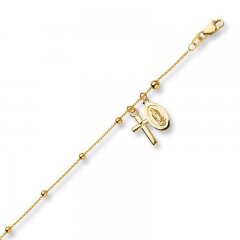 Religious Anklet 14K Yellow Gold